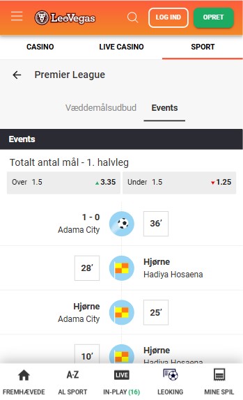 LiveBetting LeoVegas