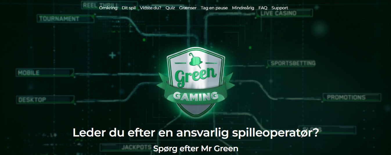 Mr.Green Responsible gaming, betbrothers.dk