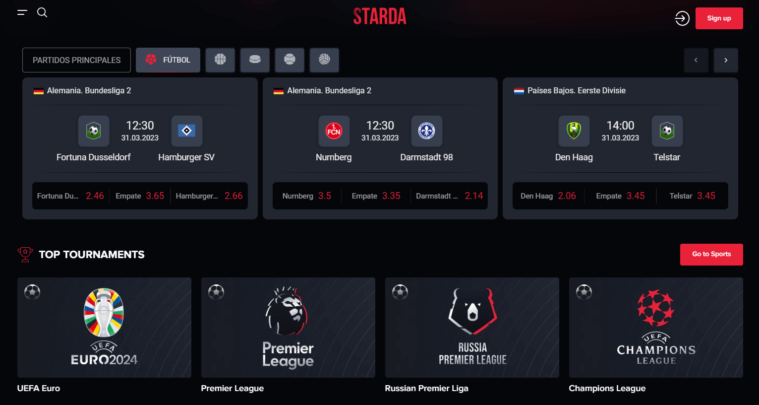 Starda Casino sportsvæddemål