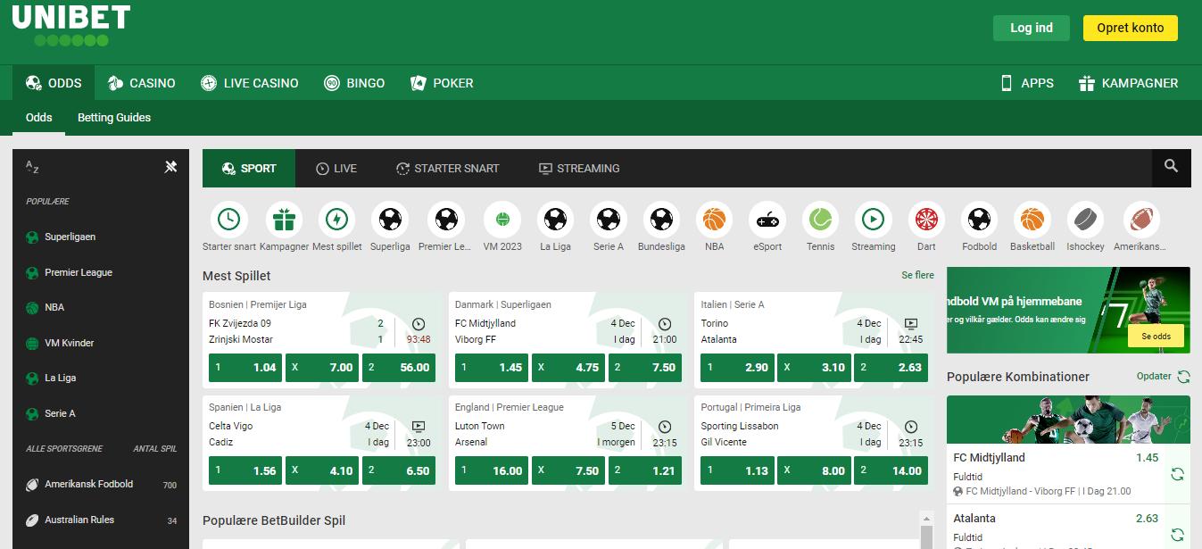 Unibet Sport Betting