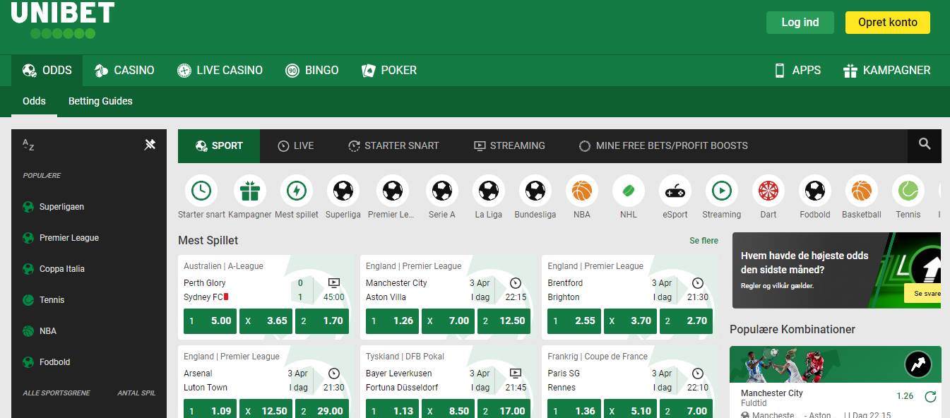 Unibet Sport Betting