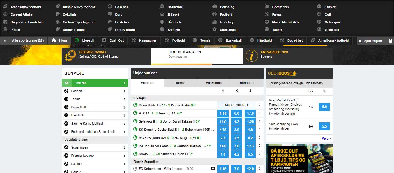 Betfair Bookmaker Sport Betting