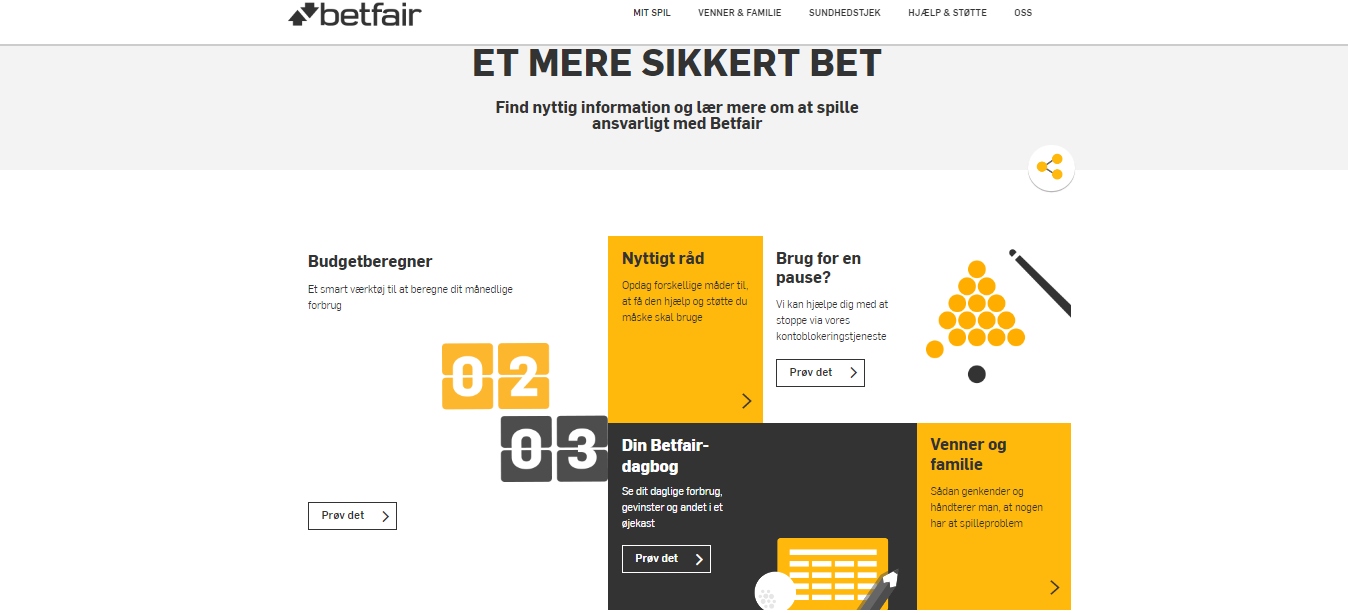 Betfare Responsible gaming