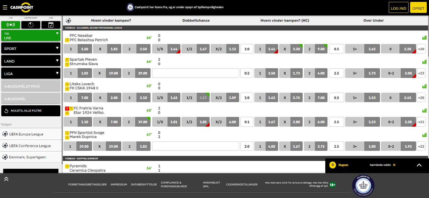 Cashpoint Live Sport Betting, betbrothers.dk