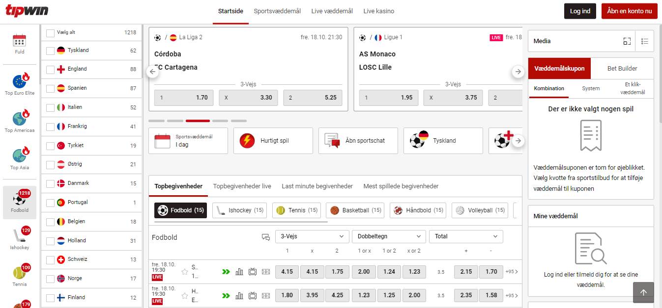TipWin Bookmaker Sport Betting, betbrothers.dk