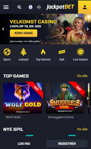 JackpotBet Homepage