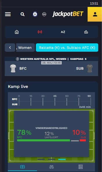 Live Betting JackpotBet