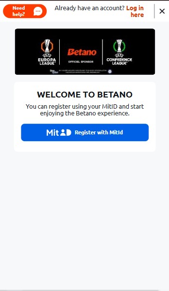 Registro Betano