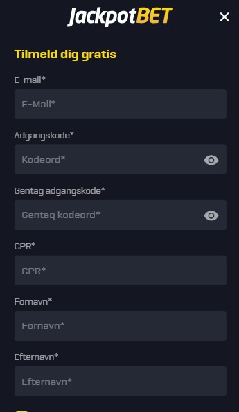JackpotBet Registro