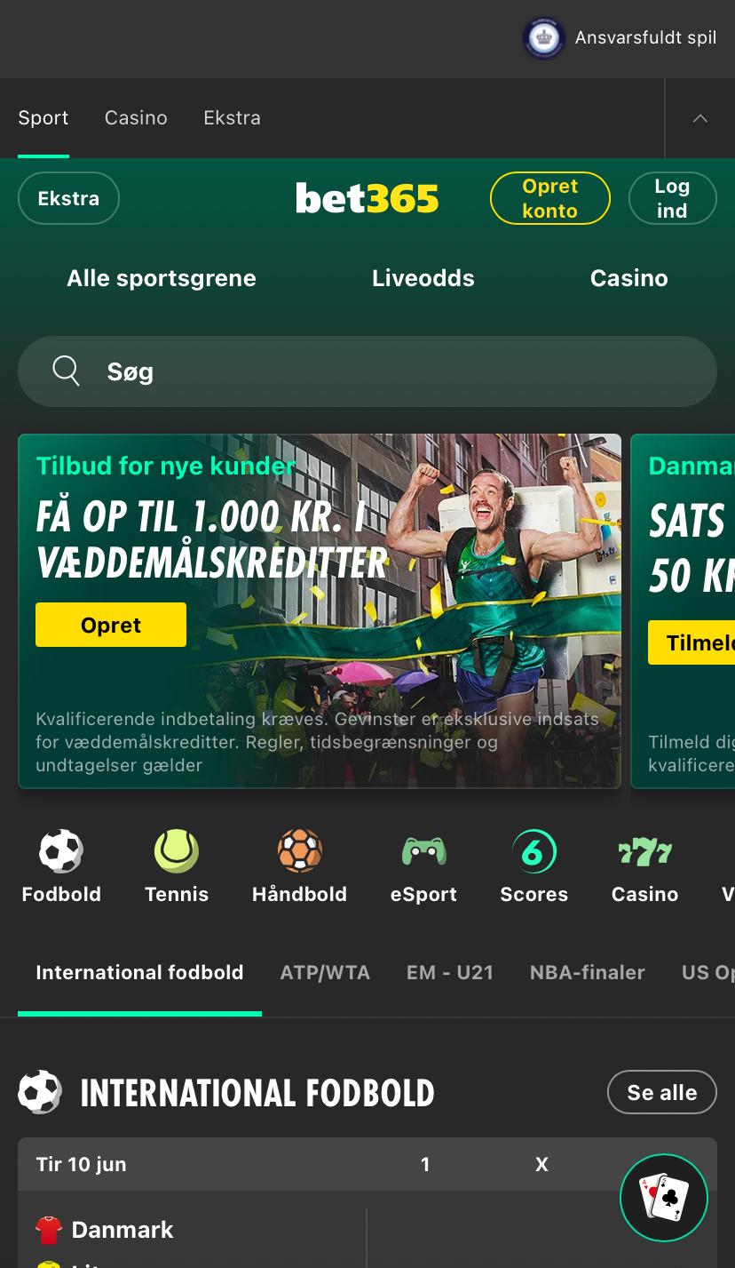 Bet365 betting Denmark mobile