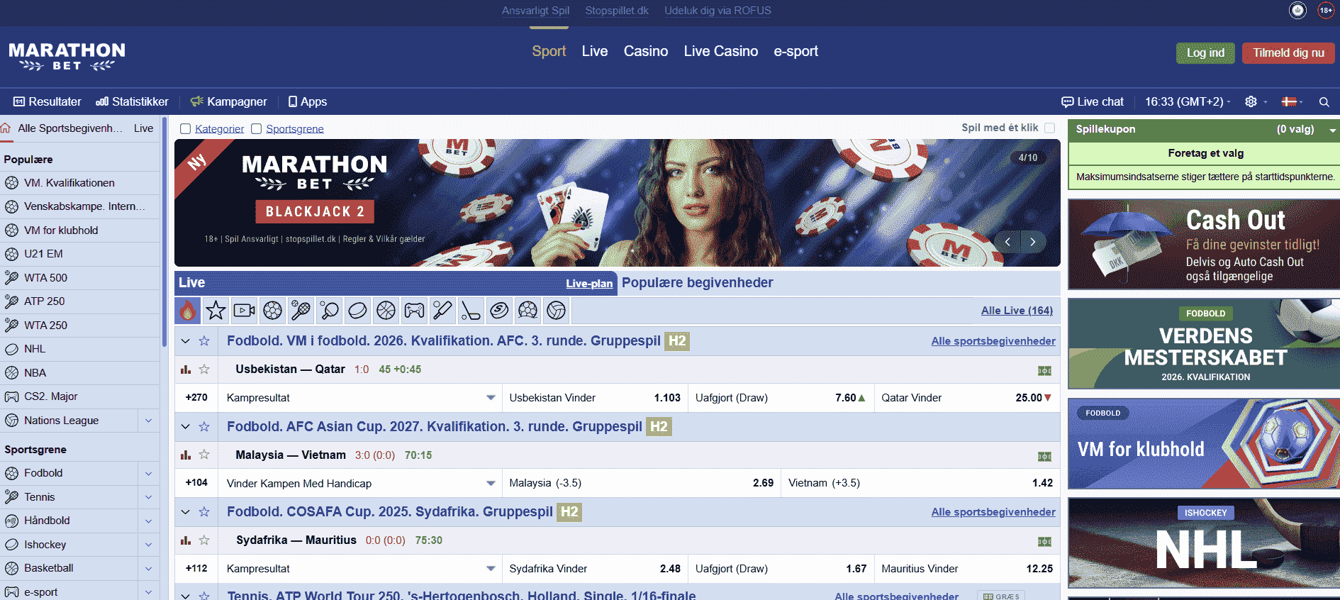 Marathonbet betting Denmark