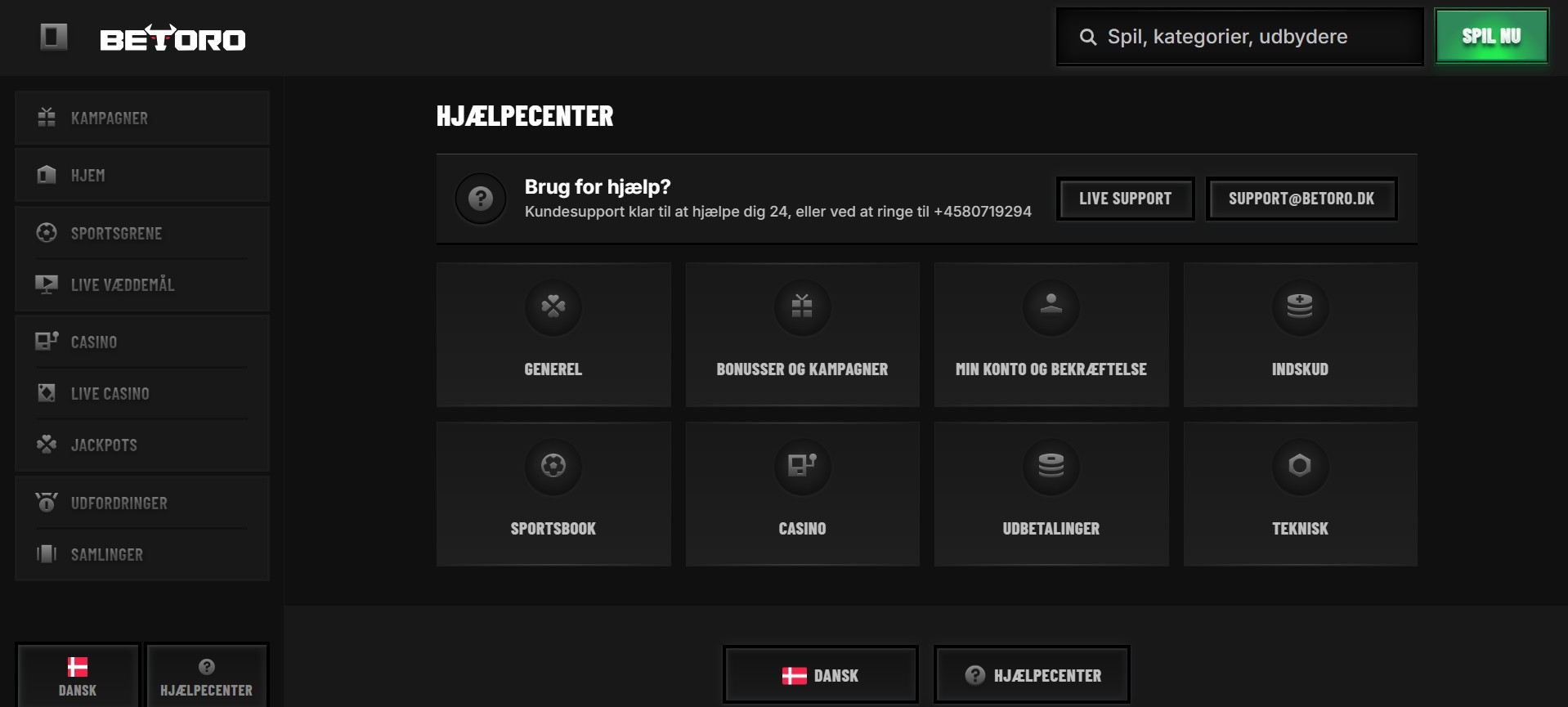 Kundeservice Betoro Denmark